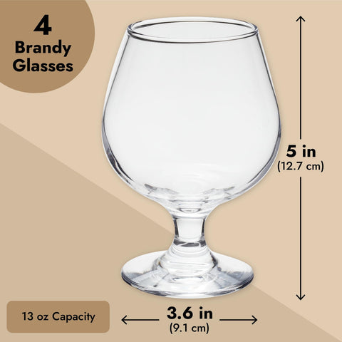Juvale cognac balloon snifter aroma design capturing swirl and bouquet