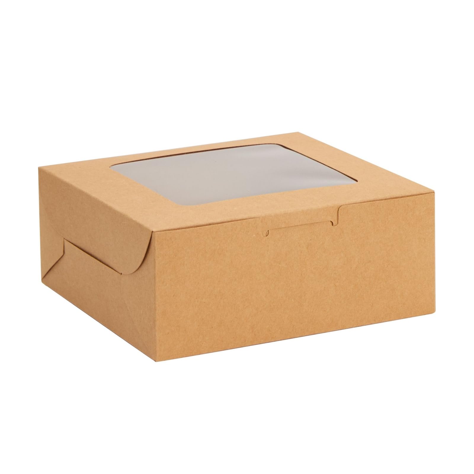Juvale cookie box with window close up reveals crisp packaging.