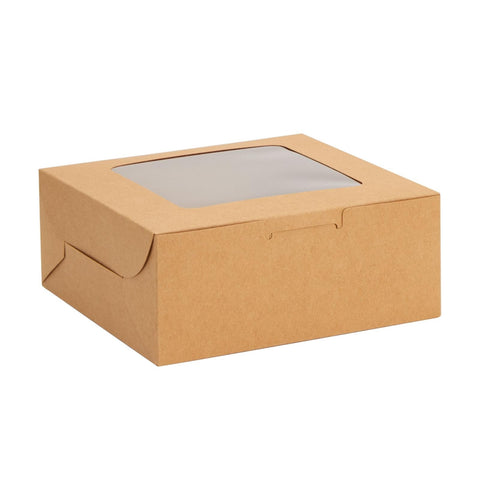 Juvale cookie box with window close up reveals crisp packaging.