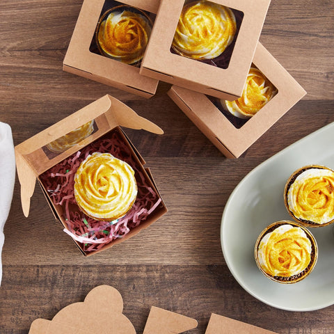 Juvale 4x4x2.5 inch cookie boxes highlight small treats while staying sturdy.