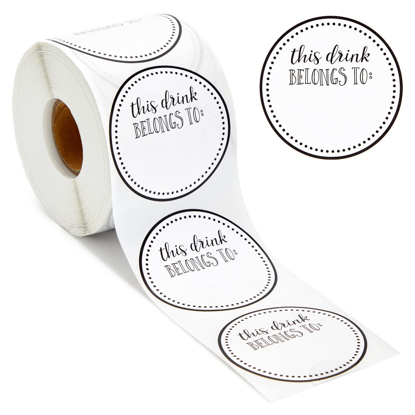 Juvale drink stickers for cups identify guests' drinks easily.