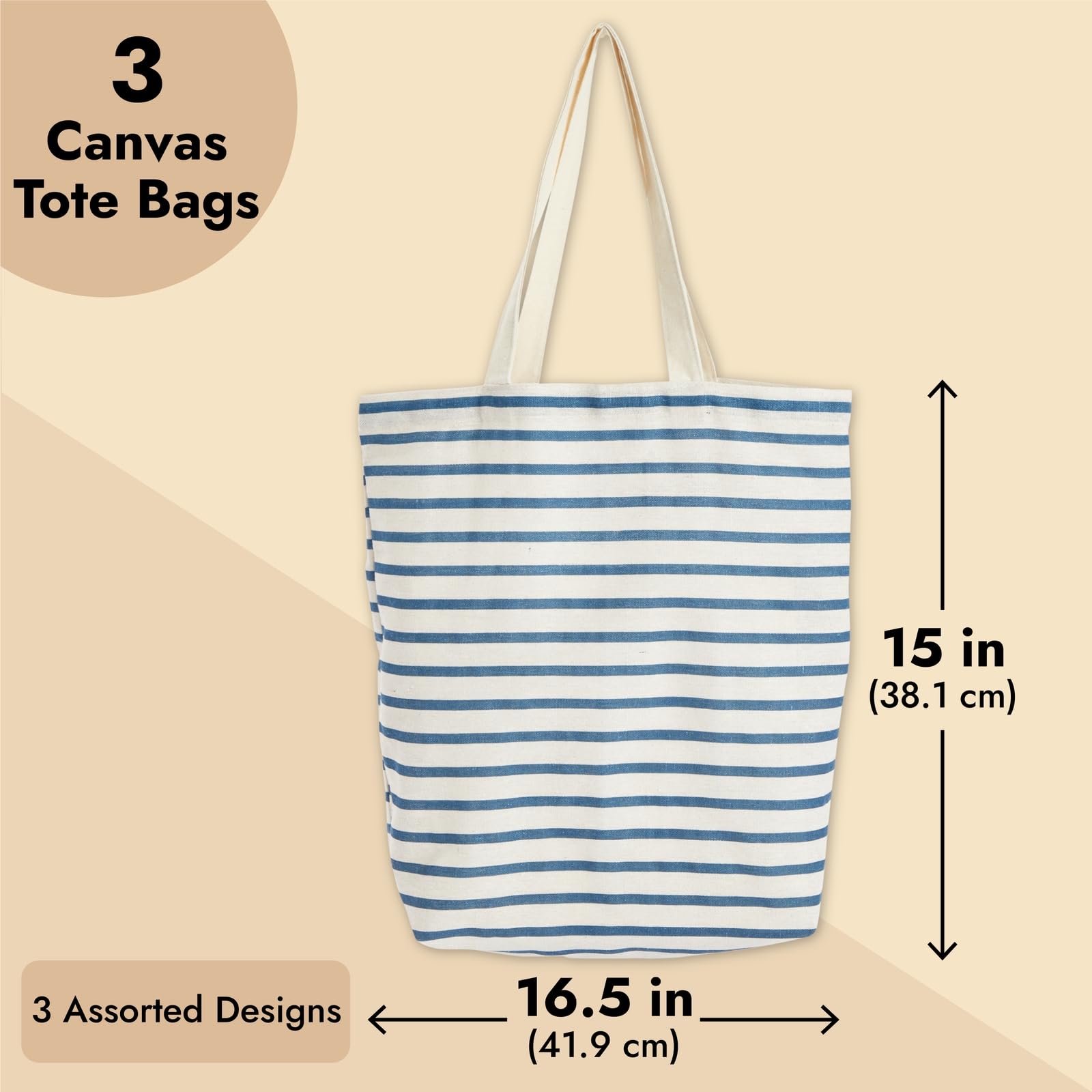 Juvale farmers market tote, sturdy polycotton fabric for fresh produce.