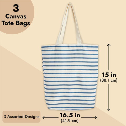 Juvale farmers market tote, sturdy polycotton fabric for fresh produce.
