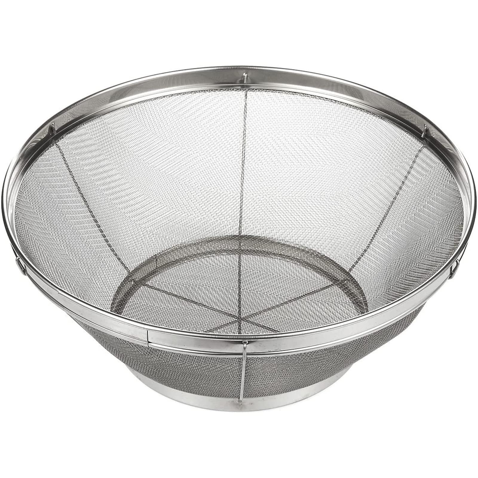 Juvale fine mesh strainer with ergonomic handle for easy quinoa rinsing.