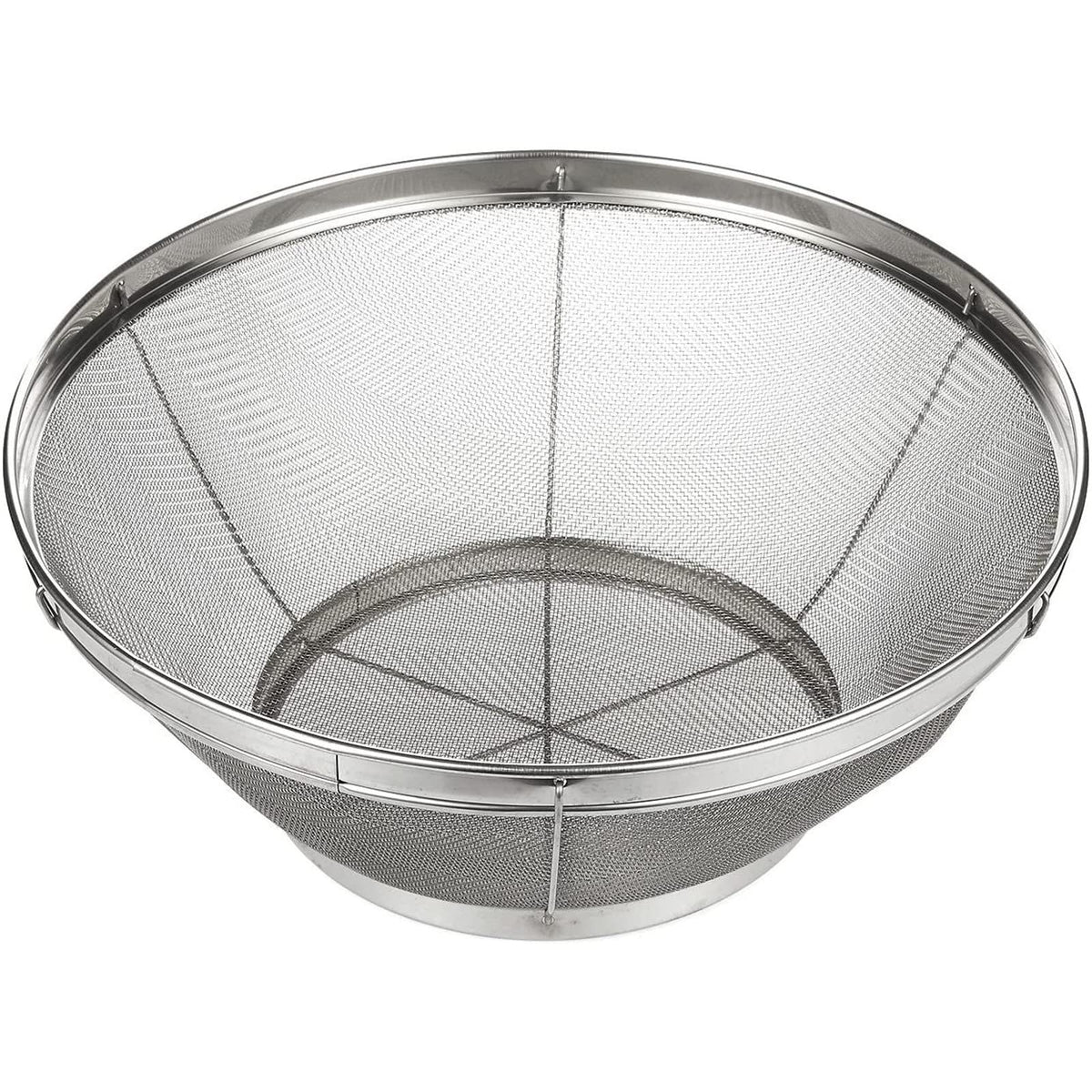 Juvale fine mesh strainer with ergonomic handle for easy quinoa rinsing.