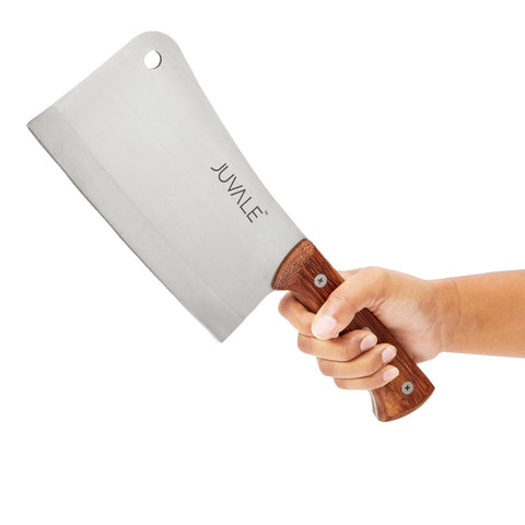Juvale meat cleaver in kitchen drawer ready for use.