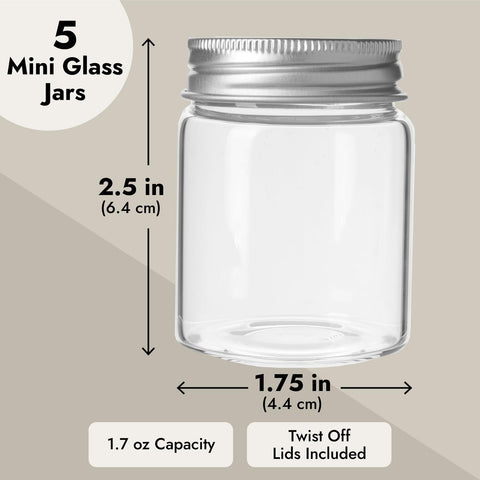 Juvale mini glass jars with lids presented as elegant gift set