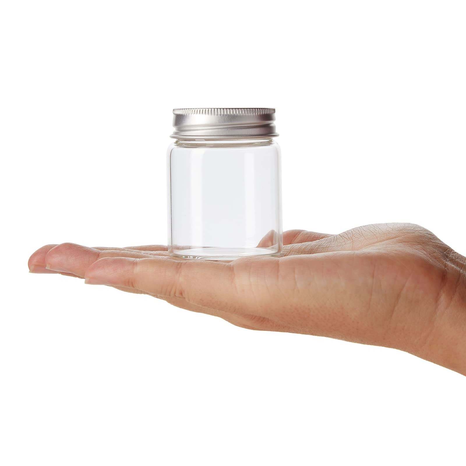 Juvale mini glass jars with lids store jams and preserves neatly