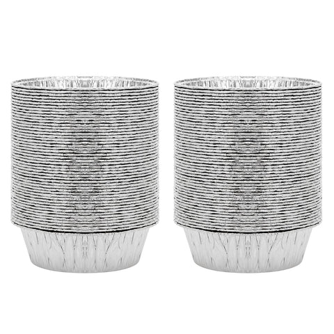 Juvale 100-pack of disposable pans for large-batch baking.