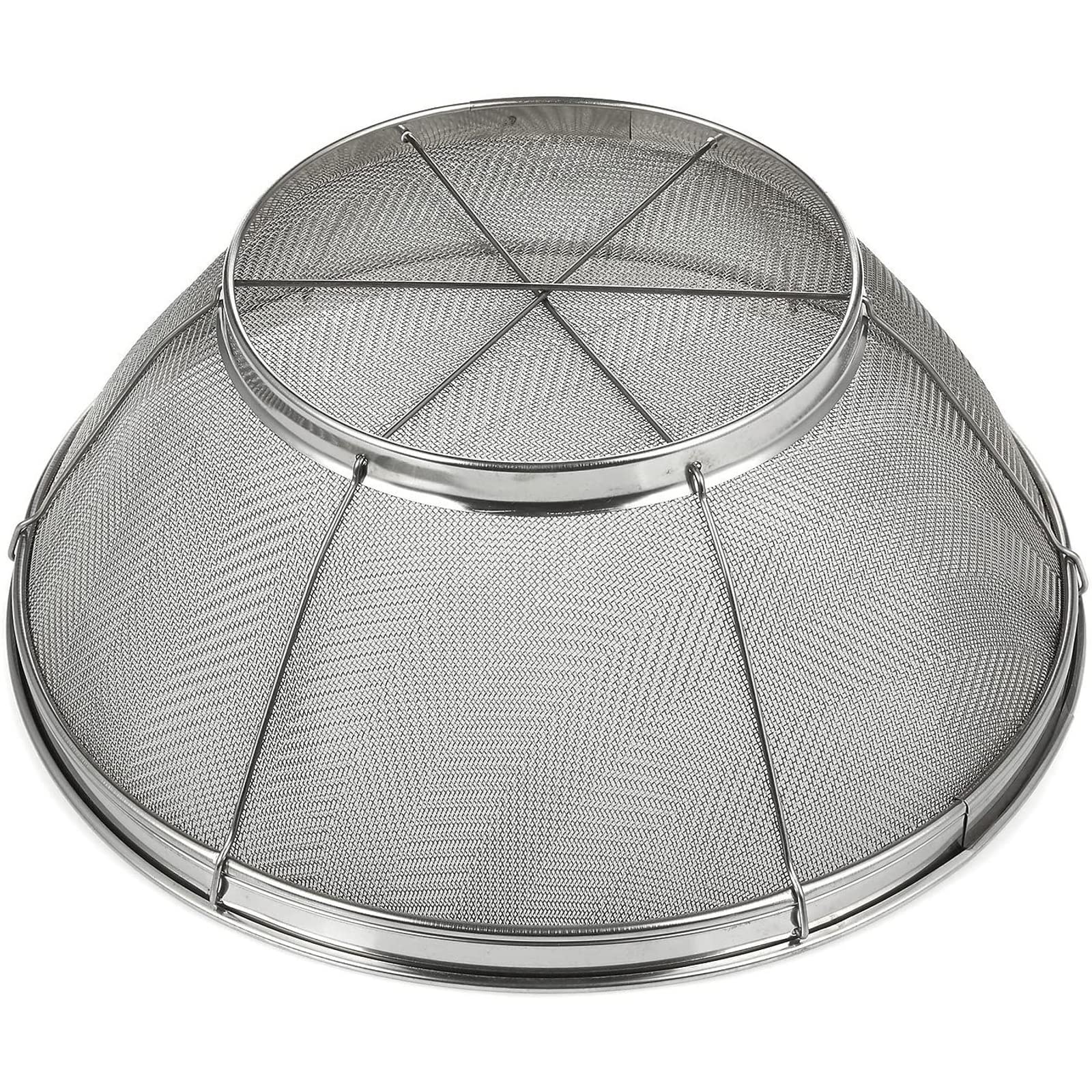 Juvale pasta strainer for rinsed noodles after boiling.