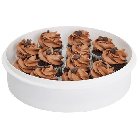 Juvale round cake holder display for pies and cakes on the go.