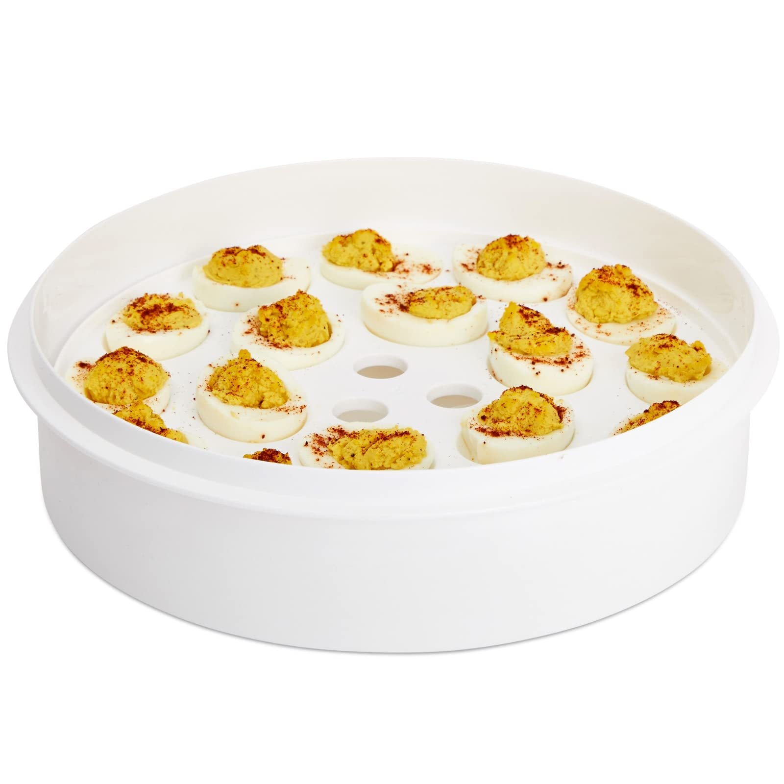 Juvale pie carrier lid securely locks to protect desserts during transport.