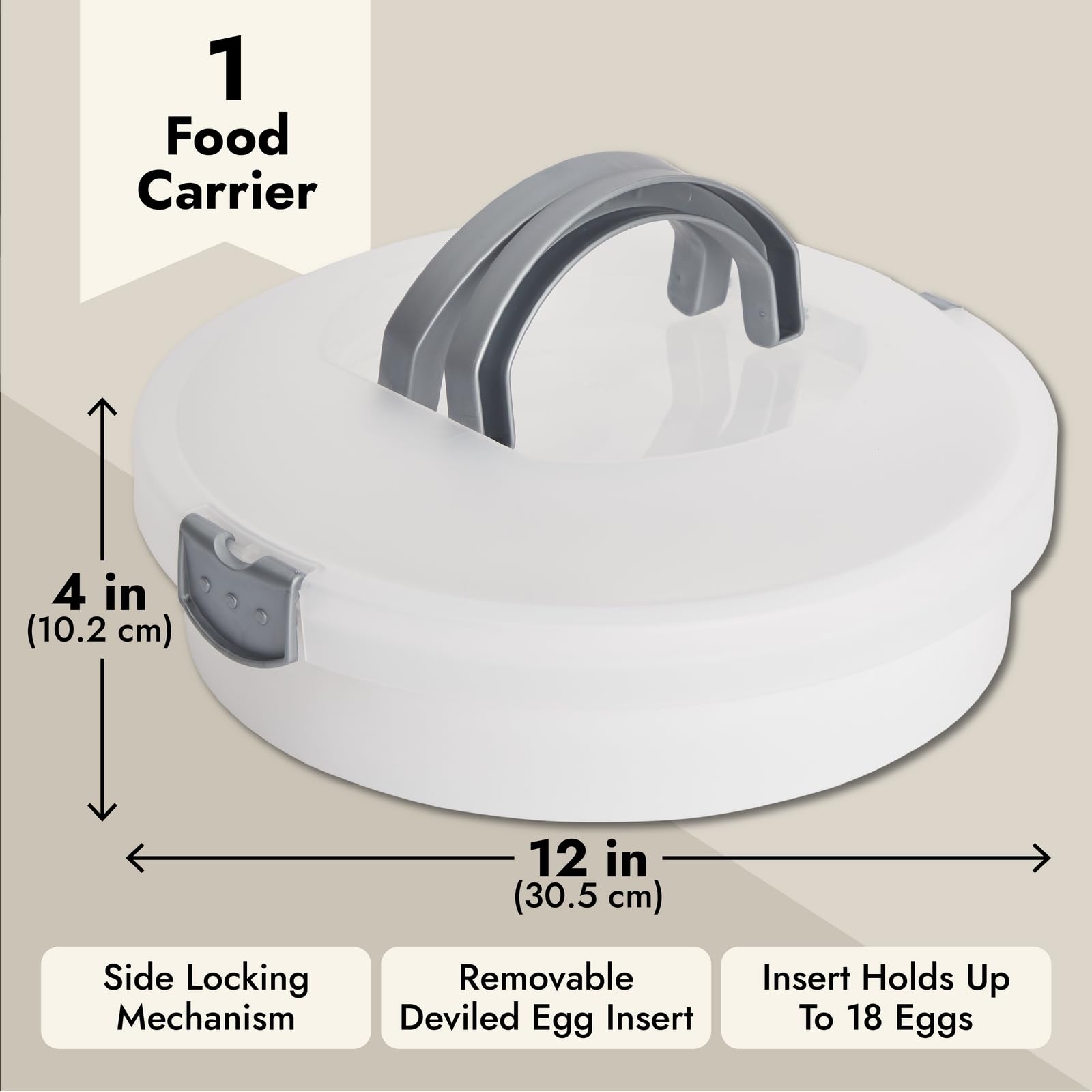 Juvale semi-transparent body of the pie carrier lets you see contents quickly.