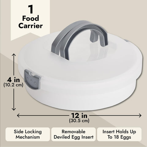 Juvale semi-transparent body of the pie carrier lets you see contents quickly.