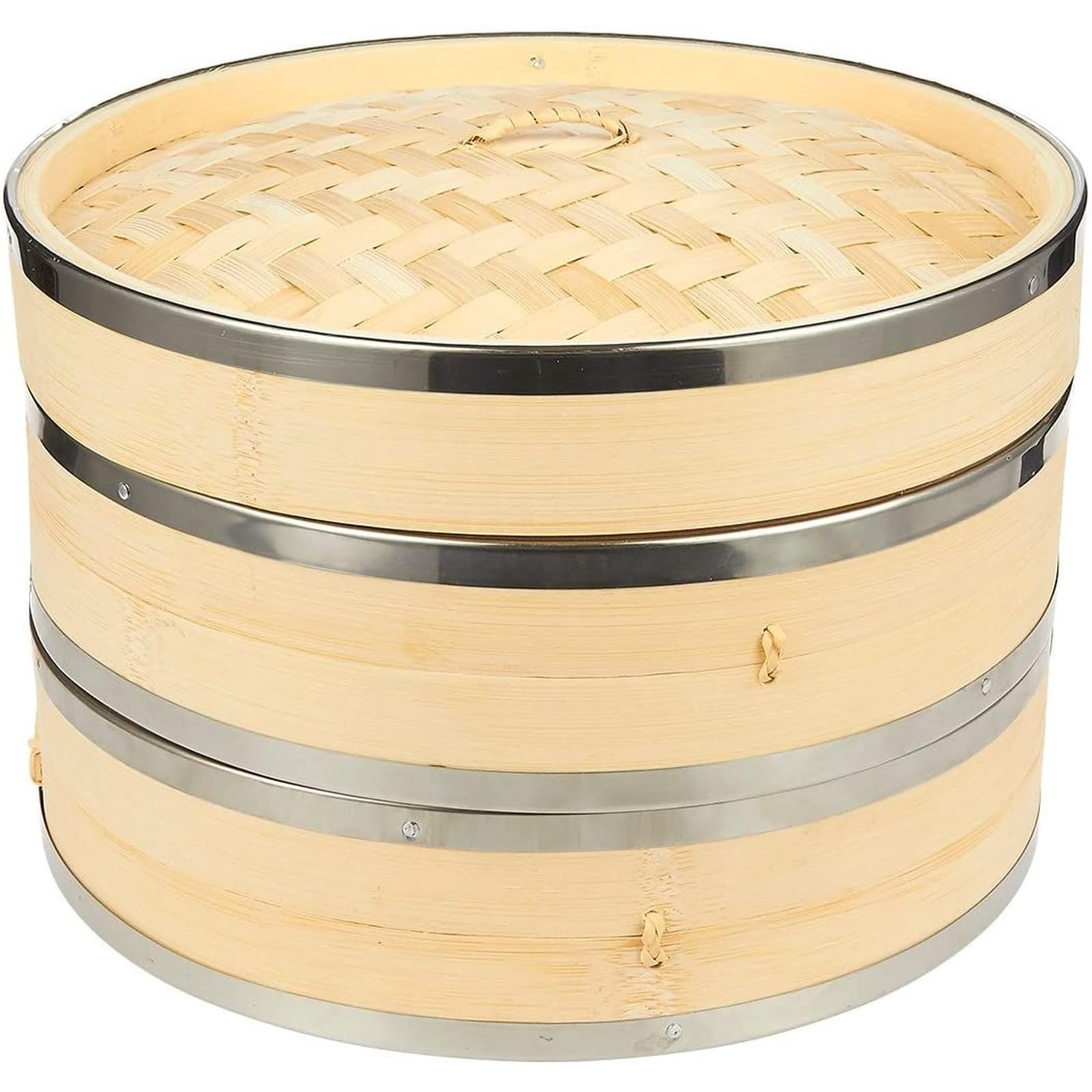 Juvale stackable steamer basket shown in a compact kitchen layout