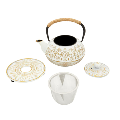 Juvale teapot with internal strainer ready for strain-free brew