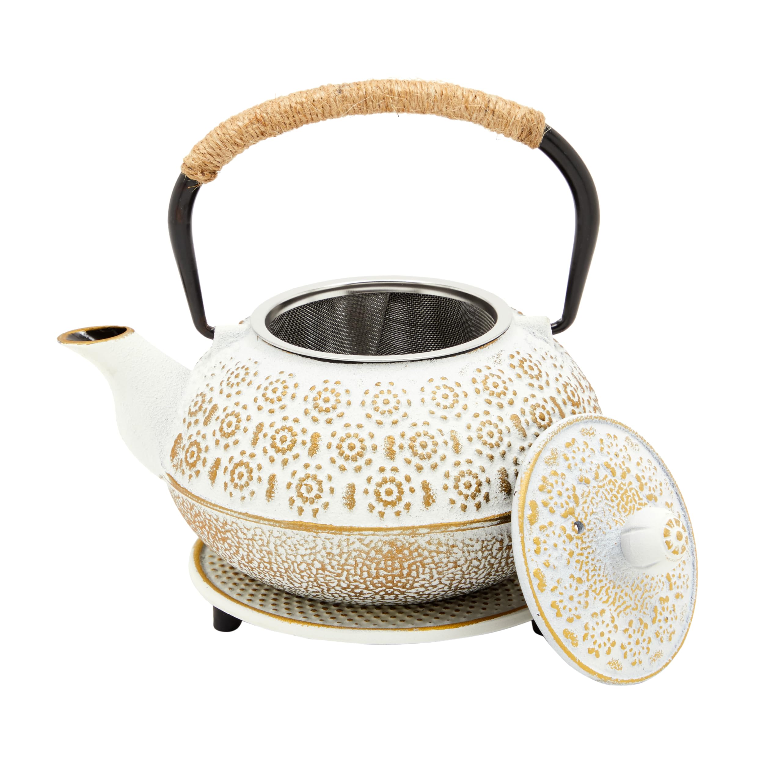 Juvale white teapot design adds modern elegance to kitchen decor