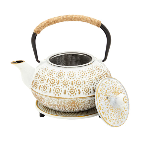 Juvale white teapot design adds modern elegance to kitchen decor