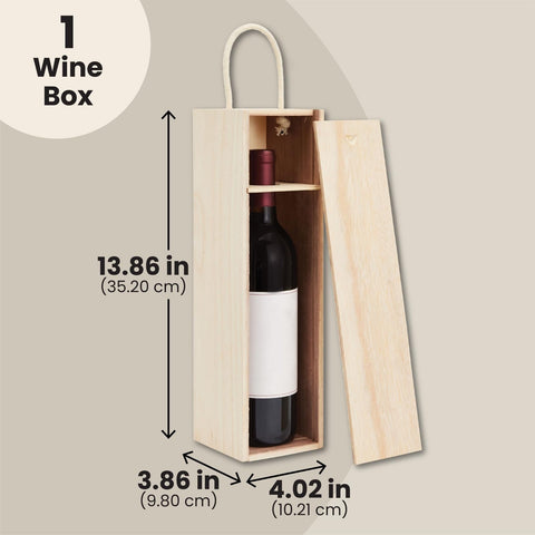 Juvale wine box gift-ready presentation for birthdays or anniversaries