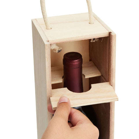 Juvale wooden box fits standard bottle size with refined presentation