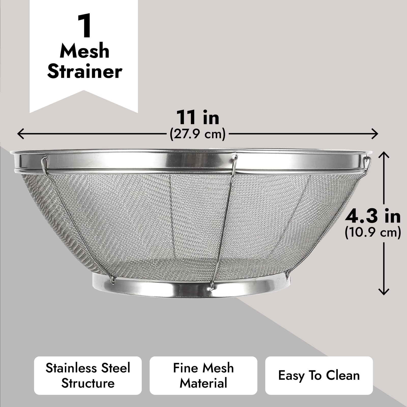 Juvale yogurt strainer filters small particles for smooth dairy prep.