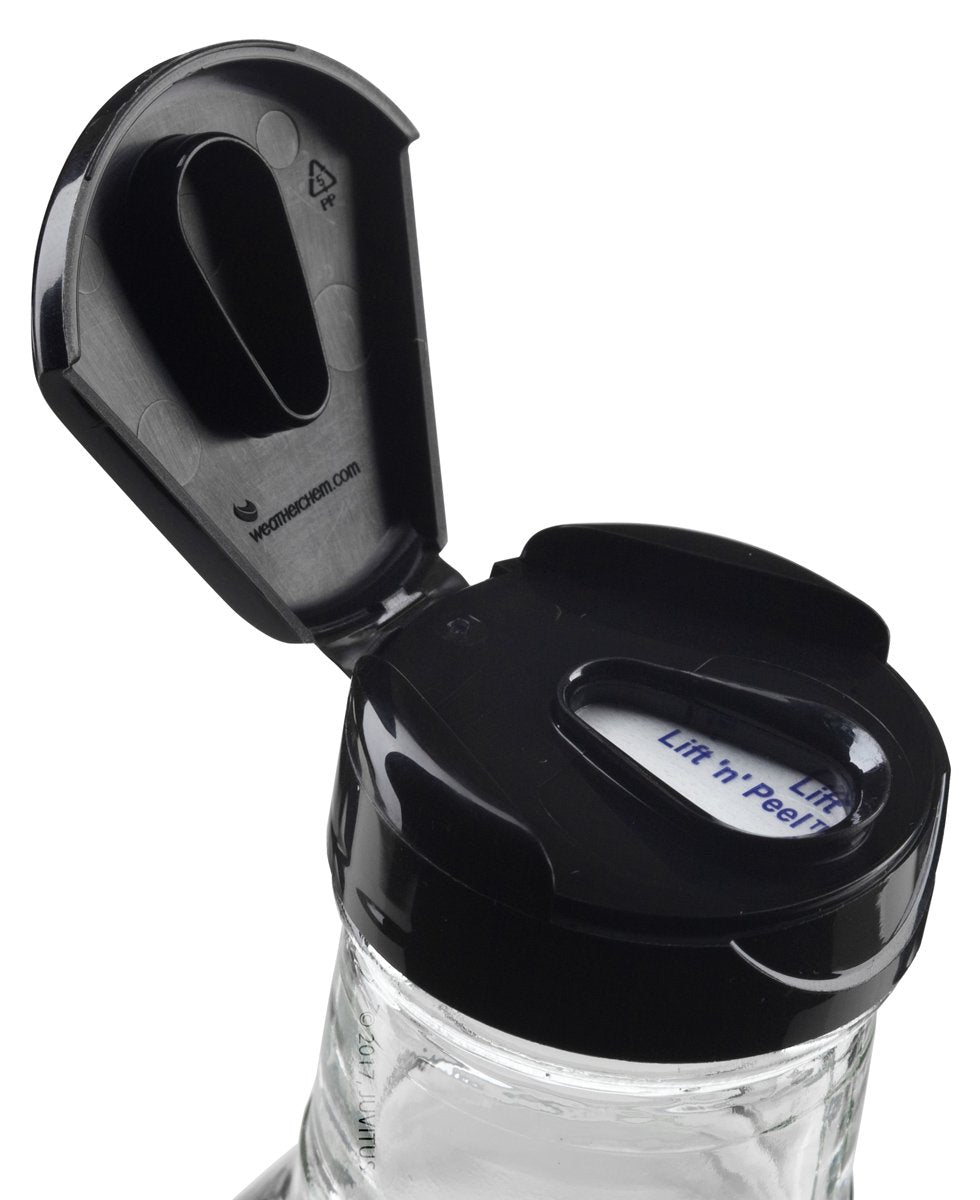 JUVITUS Lift-n-Peel liner on cap provides tamper-evident freshness.