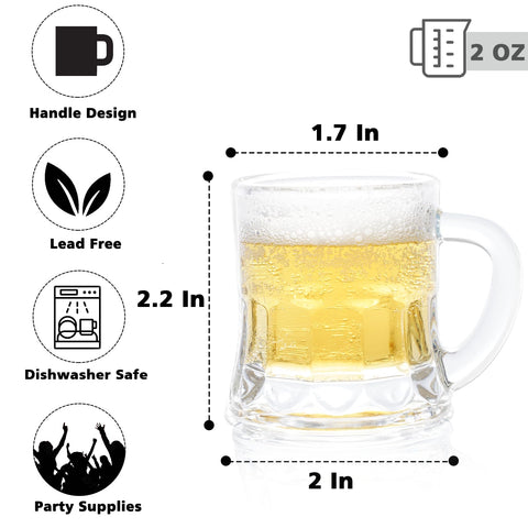 JUXINGDAZYF-handled mini shot glasses with a heavy base for stability.