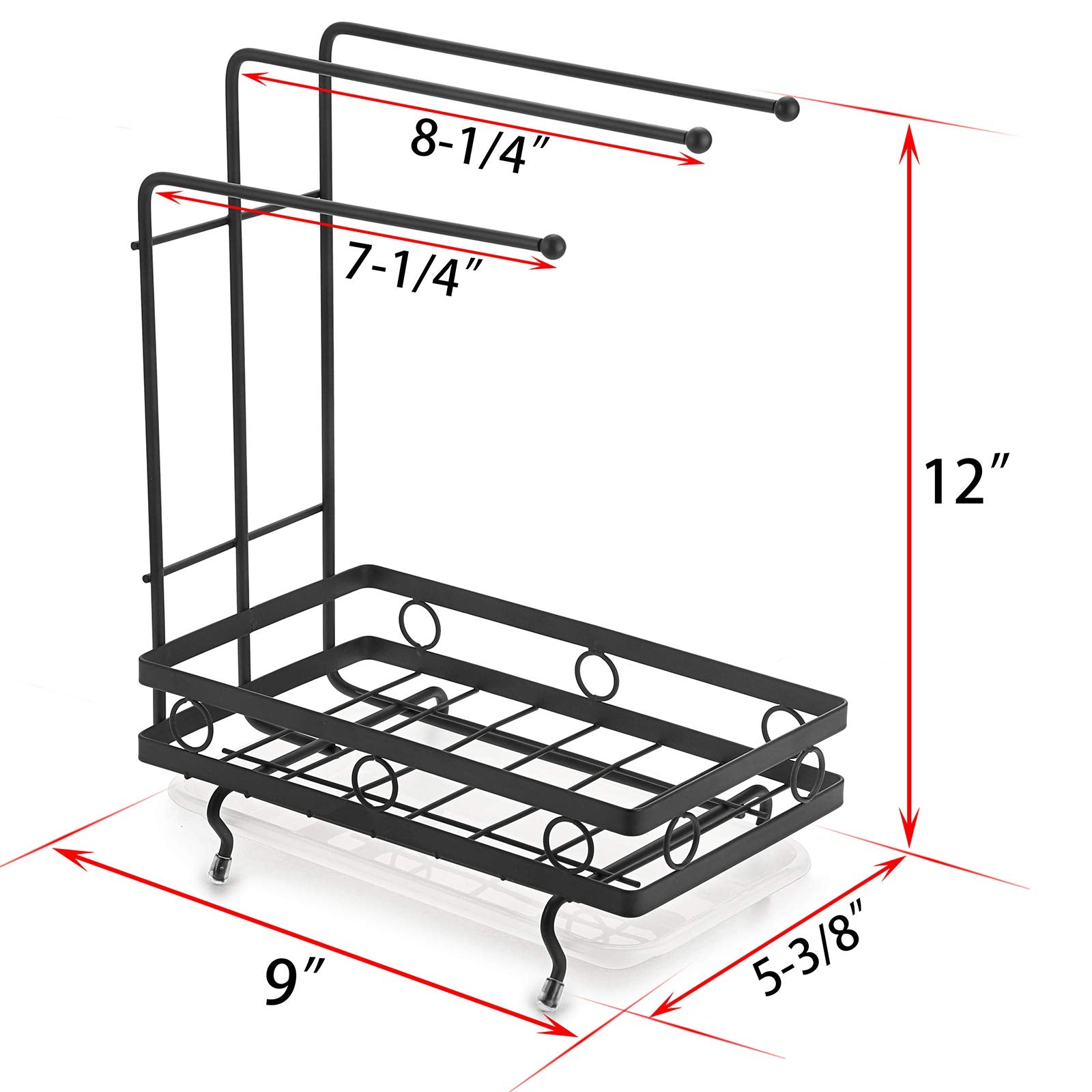 JUXYES sponge holder with drip pan dries items faster, reducing water mess