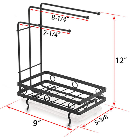 JUXYES sponge holder with drip pan dries items faster, reducing water mess