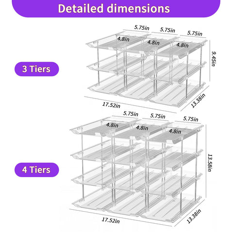 JUYUANHOM modular can storage system enables flexible sizing for tight pantry spaces.