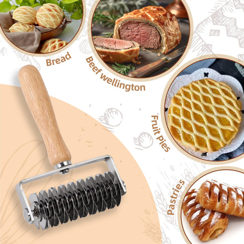 JuyVerq lattice pattern on pie demonstrates elegant, bakery-worthy crust.
