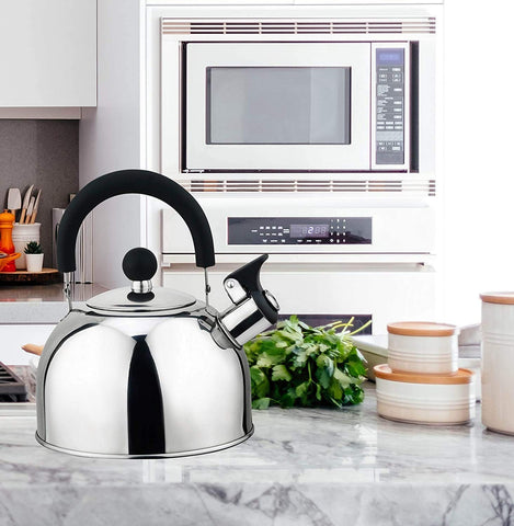 J&V TEXTILES tea kettle with whistle alert signals boiling