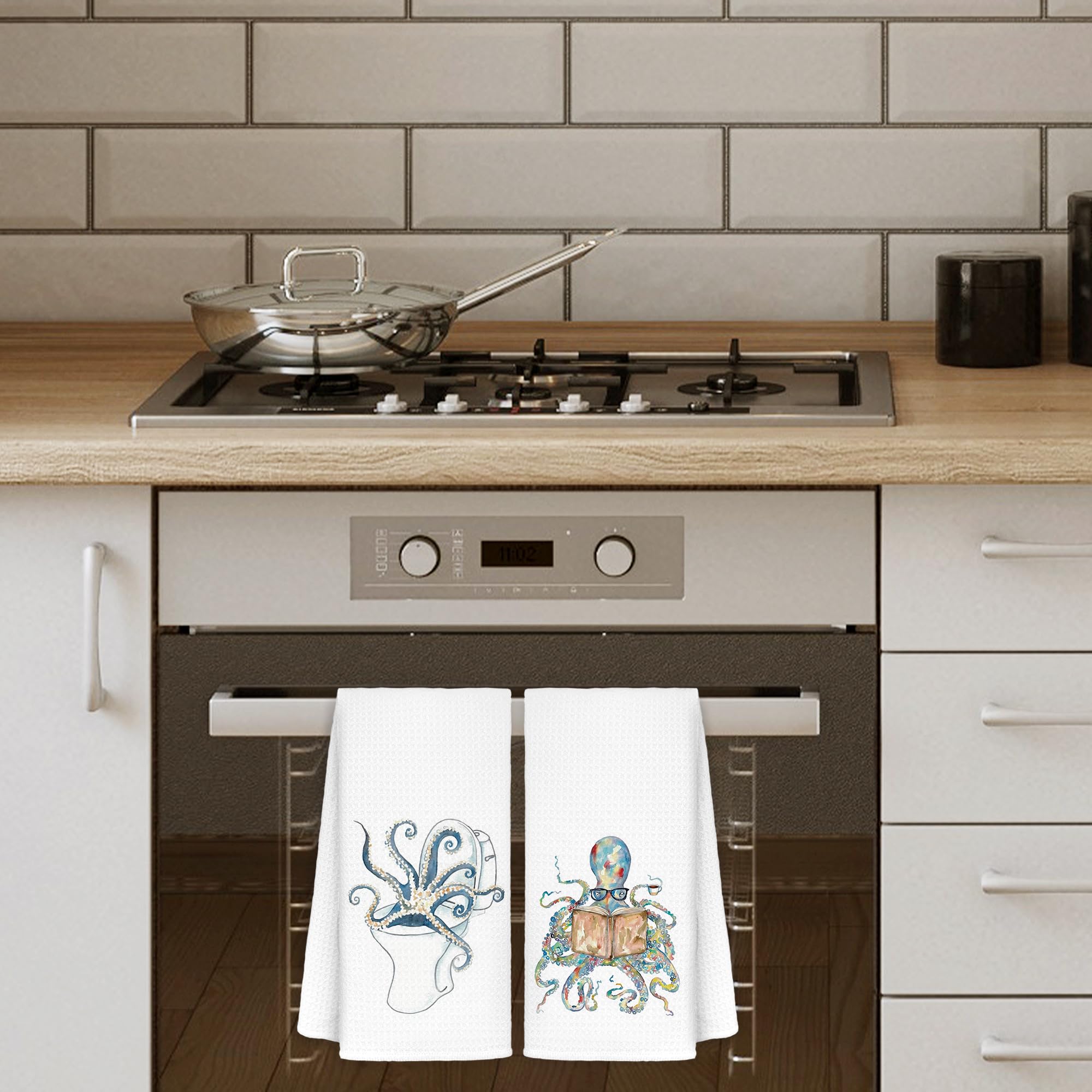 Jvpke decorative octopus towels in a bathroom setting, stylish and absorbent.