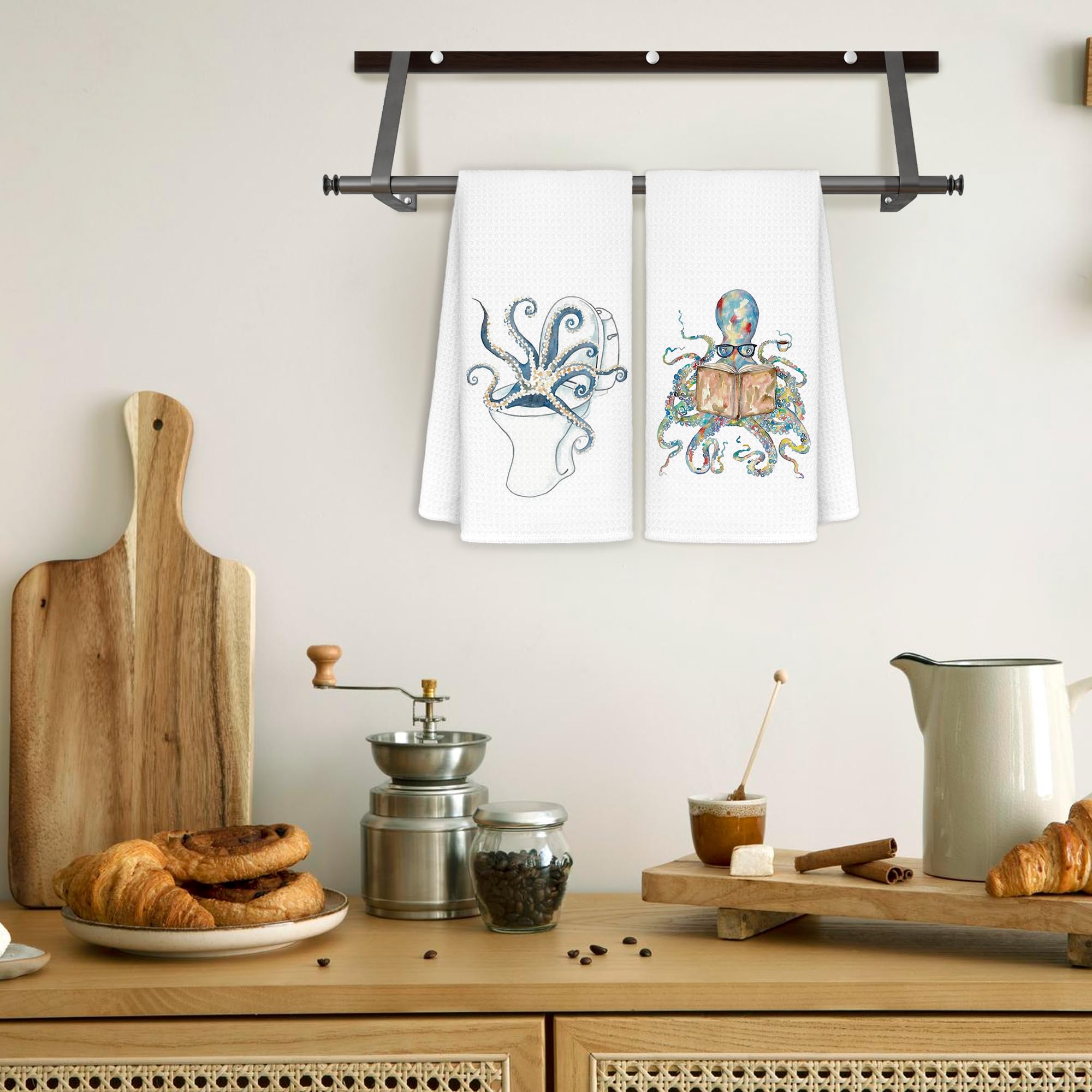 Jvpke kitchen octopus towels shown with bold design and practical use.