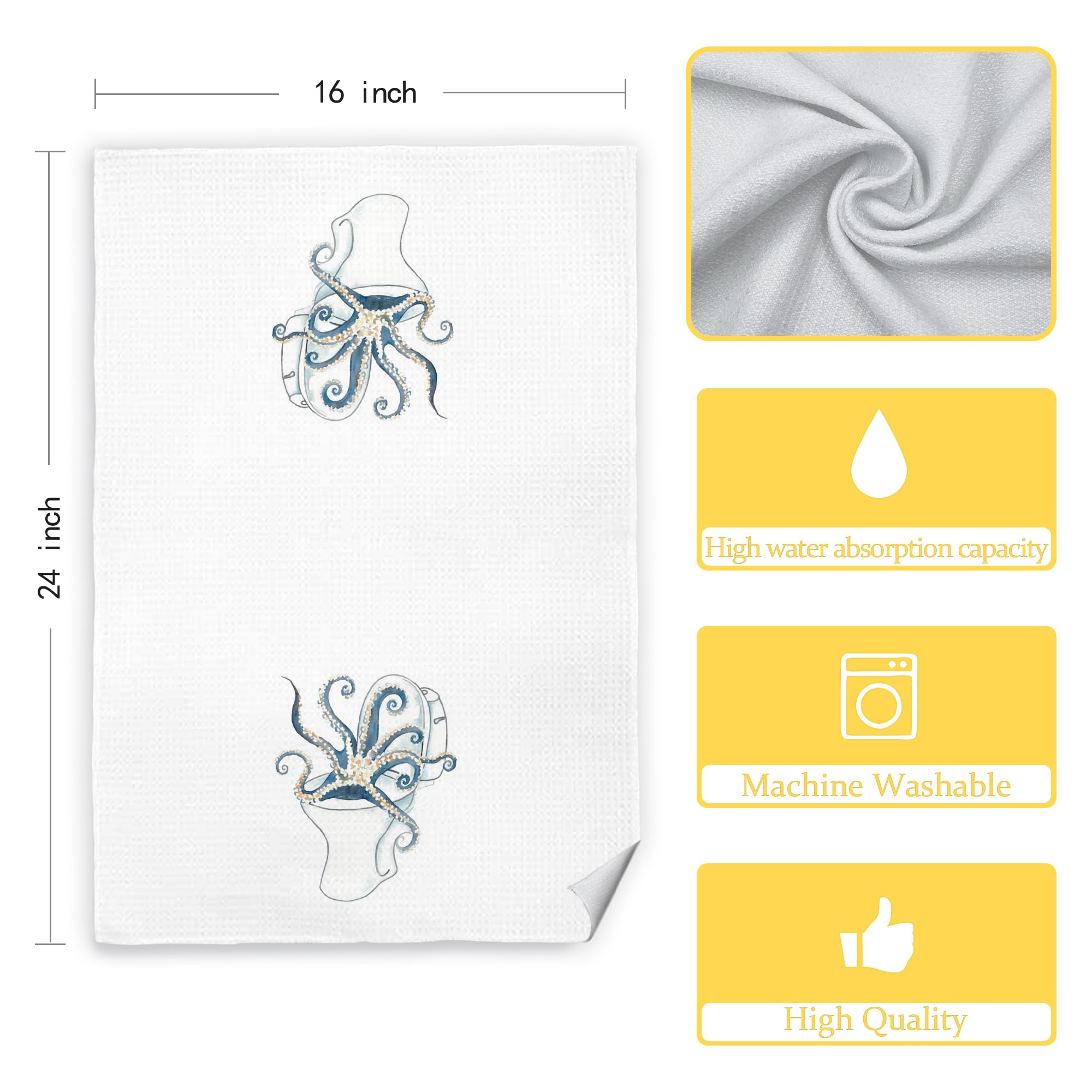 Jvpke octopus towel fabric weave detail highlighting durable construction.