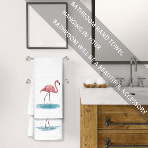 Jvpke flamingo kitchen hand towel 16x24 highlighting quick-dry performance