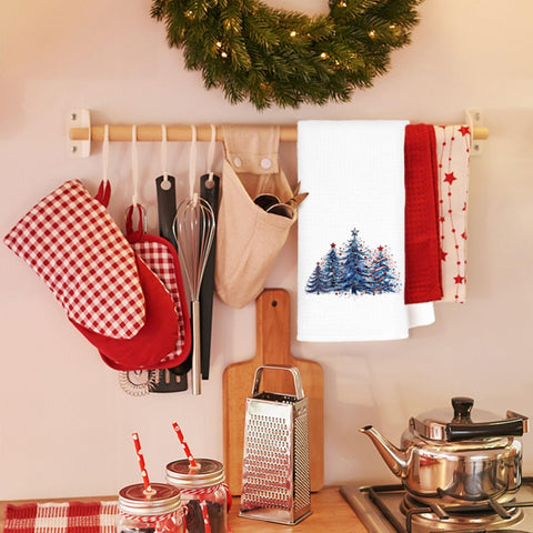 Jvpke waffle-weave kitchen towels deliver fast absorbency for glasses and cookware.