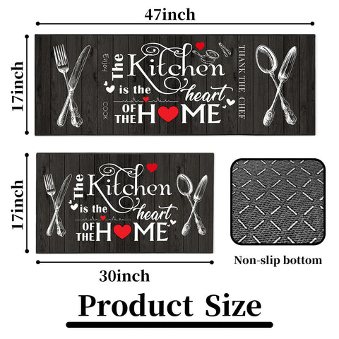 JWXCBIM farmhouse kitchen rug 17x47 adds warmth and style to longer counters.