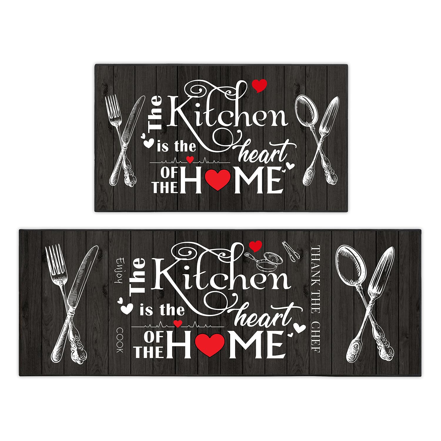 JWXCBIM farmhouse kitchen rug with bordered stitching for durable everyday use.