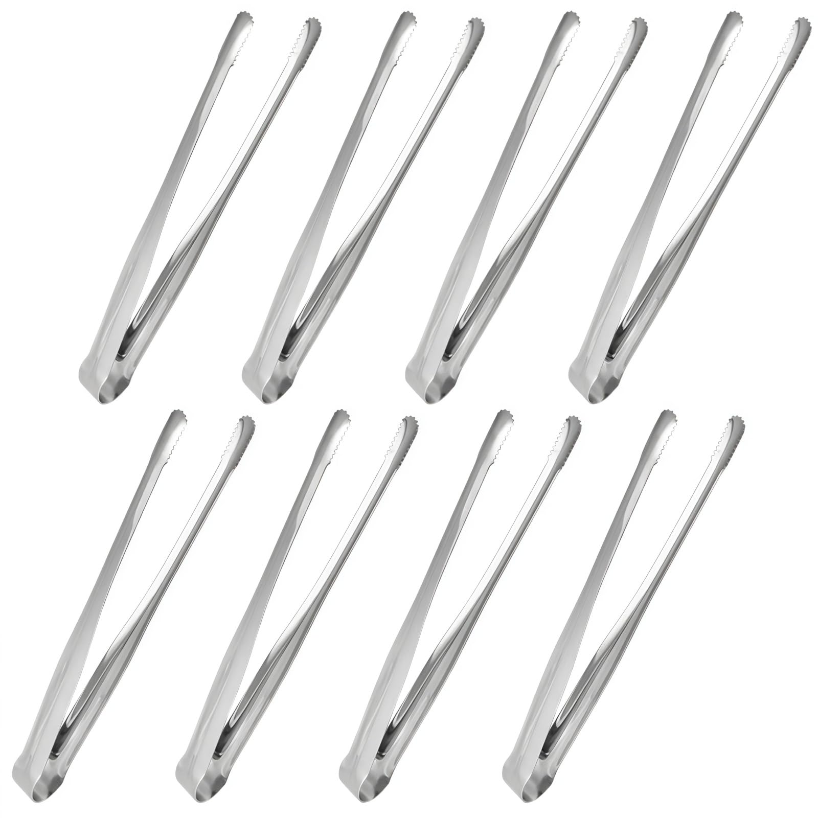 JXHAPY 8-pack kitchen tongs displayed for versatile cooking and serving