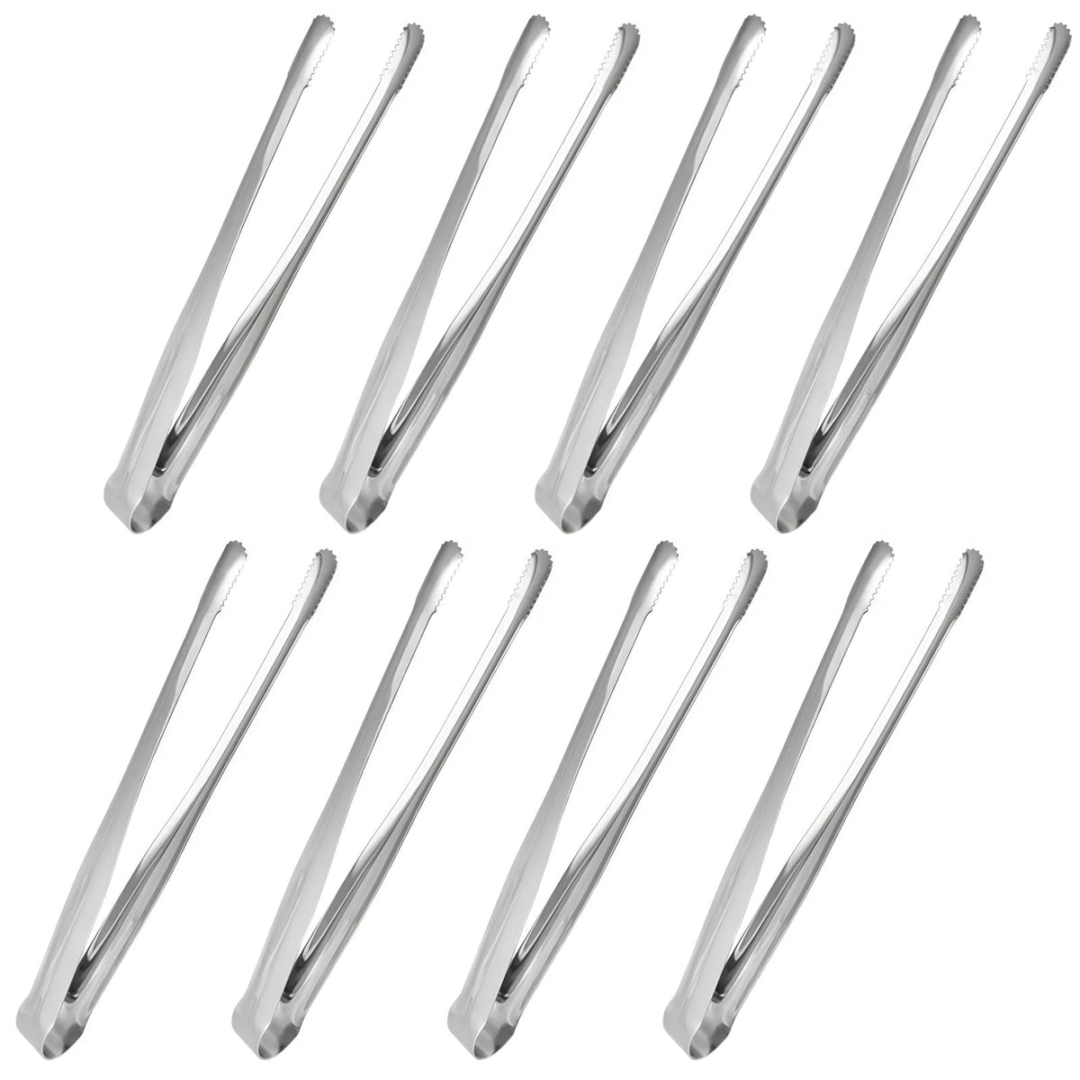 JXHAPY 8-pack kitchen tongs displayed for versatile cooking and serving