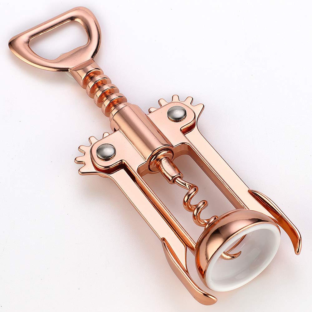 JXS Simple Wing Corkscrew Gold rust-proof and dishwasher-safe design.
