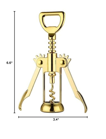 JXS Simple Wing Corkscrew Gold on a kitchen table setup.