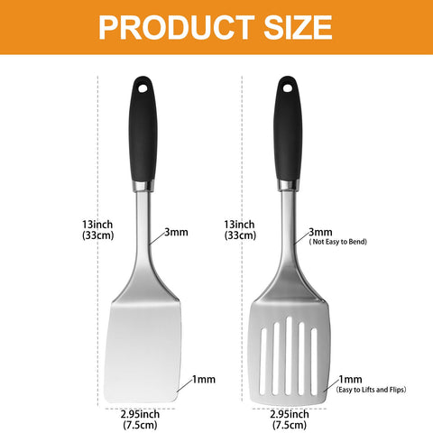 JXWING dishwasher-safe stainless steel spatula for easy cleaning and storage.