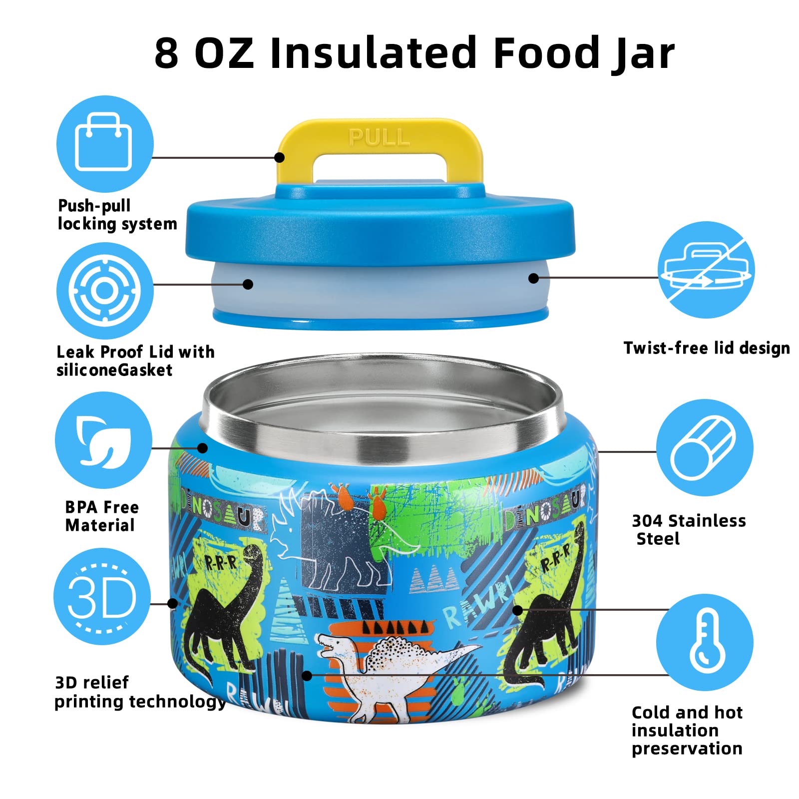 JXXM wide-mouth design eases filling and cleaning.