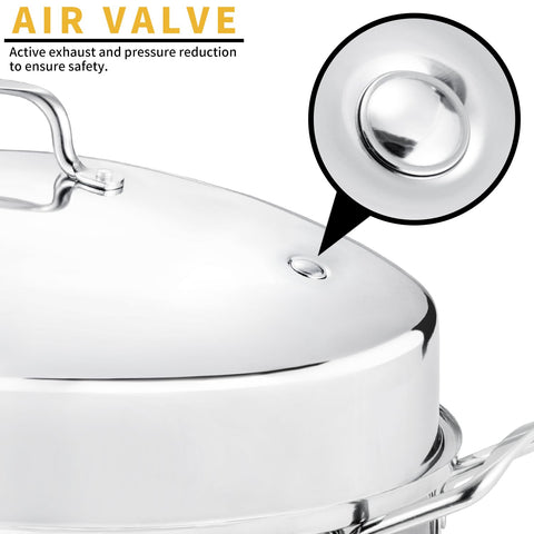 JY COOKMENT active vent lid locks in flavor while venting steam