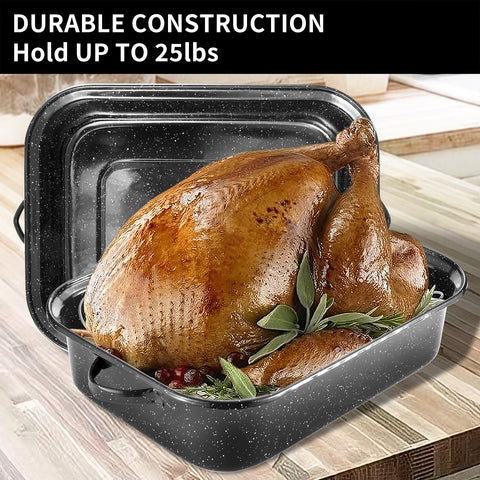 Dishwasher safe roasting pan for quick cleanup after roasting