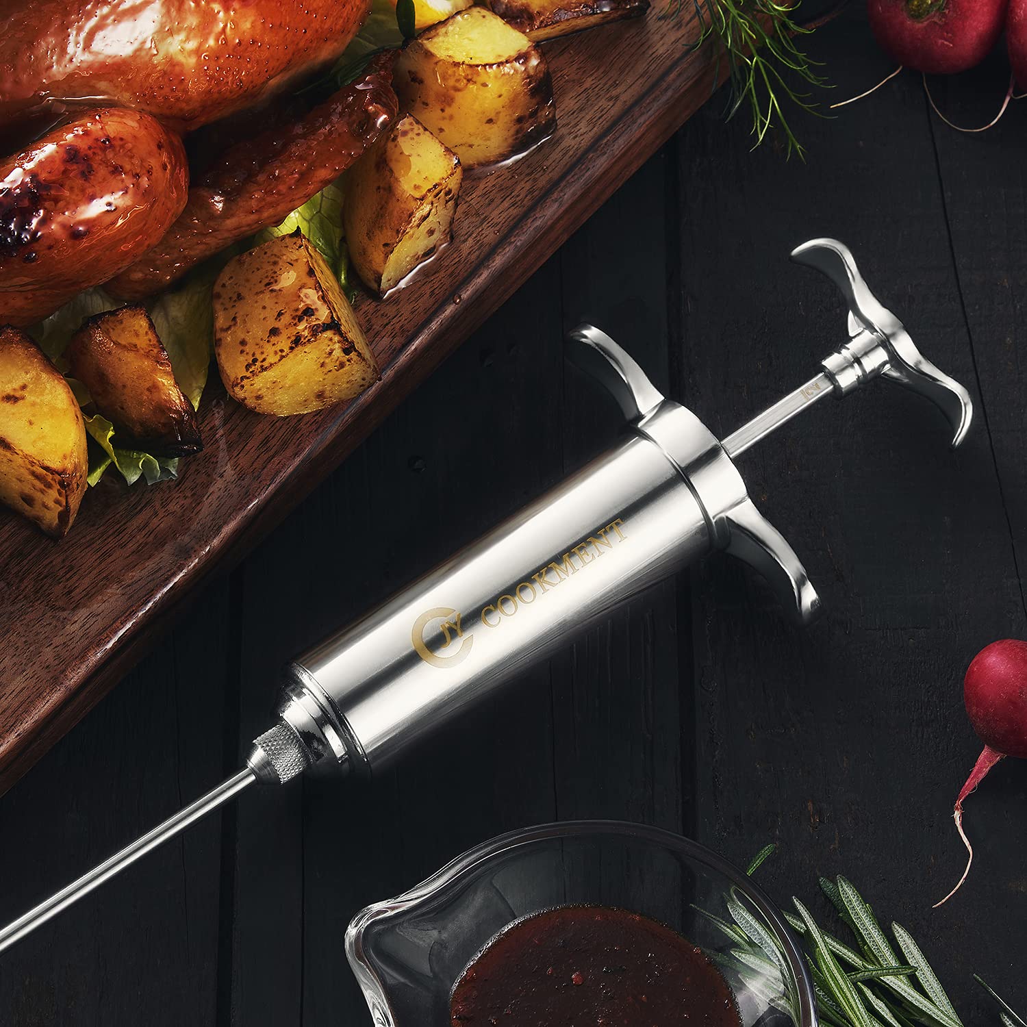 JY COOKMENT ergonomic handle design provides comfortable grip and control