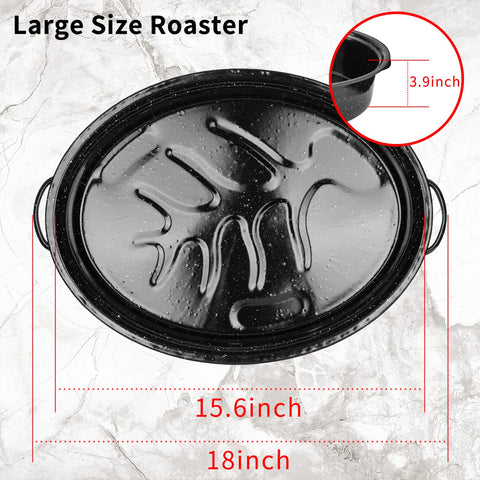 JY COOKMENT roaster pan is dishwasher safe for hassle-free cleanup.