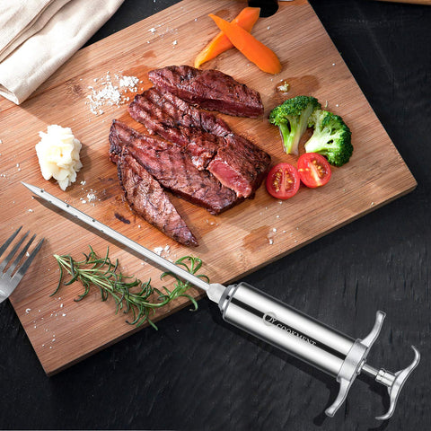 JY COOKMENT 3-needle set offers precise injection depths for different meats